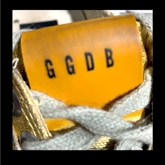 GOLDEN GOOSE FRESH VSTAR2 SNEAKERS FRESH GOLD BLUE LEATHER STAR SPRING SUMMER - Picture 6 of 9